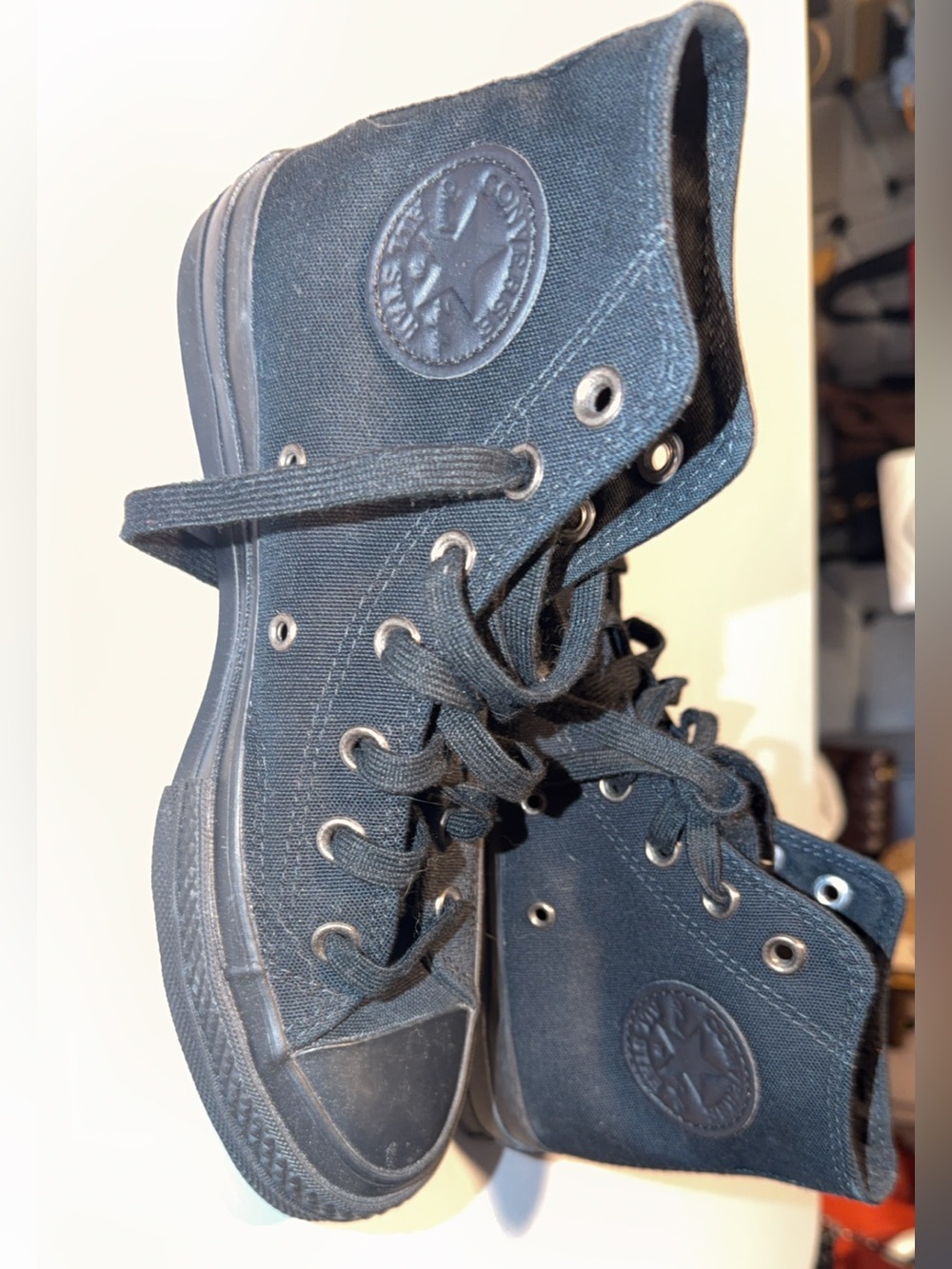 Converse Kids Black High-Top Canvas Sneakers